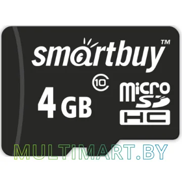 Карта памяти Smartbuy microSDHC (Class 10) 4 Гб (SB4GBSDCL10-00)